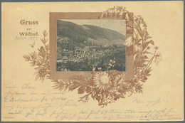 Ansichtskarten: Vorläufer: 1887, Wildbad Mit K1 WILDBAD 30.5.88 Auf 5 Pfg. Württemberg Lila, Minimal - Ohne Zuordnung