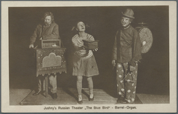 Ansichtskarten: Motive / Thematics: THEATER, Jushny's Russian Theater "The Blue Bird" 2 Fotokarten B - Sonstige & Ohne Zuordnung