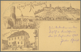 Ansichtskarten: Bayern: 1890 Ca., Krautheim, Mehrbildkarte Mit U.a. Gasthaus Zum Schwanen, Verlag Fr - Autres & Non Classés