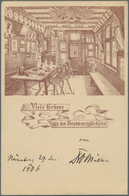 Ansichtskarten: Bayern: 1886/1935, Vorläuferkarte "Viele Grüsse A.d. Bratwurstglöcklein" Gestempelt - Other & Unclassified