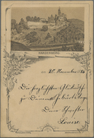 Ansichtskarten: Niedersachsen: REKLAME/VORLÄUFER: 4 Karten - "Nörten-Hardenberg" 1886 Bildseitig Bes - Autres & Non Classés