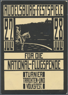 Ansichtskarten: Sachsen: RUDELSBURG, Festspiele 27./28. Juli, Für Die National-Flugspende, Tunier- T - Other & Unclassified