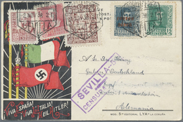 Ansichtskarten: Propaganda: 1938/1943, Lot Von 17 Propagandakarten Mit Einigen Mittleren Stücken - Partiti Politici & Elezioni