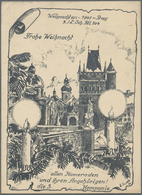 Ansichtskarten: Propaganda: 1938/1943, Parte Mit 20 Karten  U.a. Mit Hitler, Kriegsweihnacht Prag, F - Partis Politiques & élections