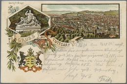 Ansichtskarten: Baden-Württemberg: STUTTGART Im Wandel Der Zeit, Ca. 900 Karten Aus Der Landeshaupts - Other & Unclassified