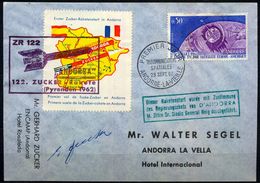 1962 , ANDORRA FRANCESA , CORREO POR COHETE , ROCKET MAIL , SOBRE DE PRIMER DIA , RARO E INTERESANTE - Storia Postale