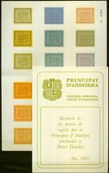 1981 , REEDICIÓN DE LAS PRUEBAS DE SELLOS PARA EL PRINCIPADO DE ANDORRA ATRIBUIDOS A HENRI DOUCHET - Autres & Non Classés