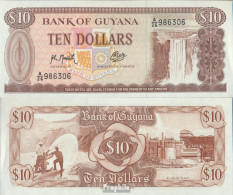 Guyana Pick-Nr: 23f Bankfrisch 1992 10 Dollars - Frans-Guyana
