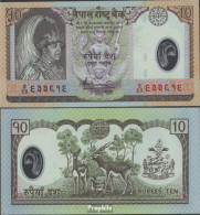 Nepal Pick-Nr: 54 Bankfrisch 2005 10 Rupees - Népal