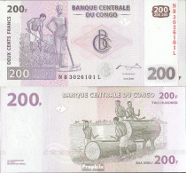 Kongo (Kinshasa) Pick-Nr: 99a Bankfrisch 2007 200 Francs - Unclassified