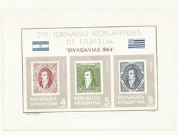 ARGENTINE  BLOC  COMMEMORATIF  RIVADAVIAS  1966  JOURNEE  DE LA PHILATELIE  NEUF SUPERBE - Ongebruikt