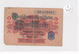 Billets -B3063 -Allemagne -  2 Mark 1914  (type, Nature, Valeur, état... Voir  Double Scan) - Sonstige & Ohne Zuordnung