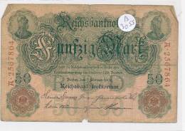 Billets -B3055 - Allemagne - 50 Mark 1908 (type, Nature, Valeur, état... Voir  Double Scan) - 50 Mark