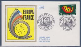 = Europa, CEPT, Le Cor Postal, Strasbourg 14 04 1973 Enveloppe N°1753 - Institutions Européennes