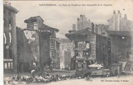 Cp , 42 , SAINT-ÉTIENNE , La Place Du Peuple En 1850 (Aquarelle De A. Crapelet) - Saint Etienne