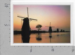 CARTOLINA NV DE AGOSTINI - OLANDA - Kinderdijk - Mulini A Vento - Vedute Dal Mondo - 10 X 15 - Kinderdijk