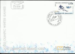 CG 2014-345 OLYMPIC GAMES SOCI, CRNA GORA MONTENEGRO, FDC - Winter 2014: Sotschi