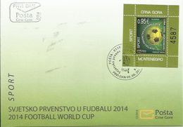 CG 2014-355 FIFA CUP BRASIL, CRNA GORA MONTENEGRO, FDC - 2014 – Brazil