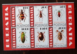 URSS -RUSSIE(nouvelles Républiques) Insectes, Insecte, Insects,insectos. Feuillet 6 Valeurs Emis En 1996 (3) - Autres & Non Classés