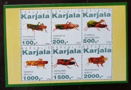 URSS -RUSSIE(nouvelles Républiques) Insectes, Insecte, Insects,insectos. Feuillet 6 Valeurs Emis En 1996 (4) - Altri