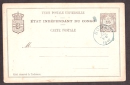 Carte Postale Entier Postal Etat Indépendant Du Congo - Cachet Boma 27 Juillet 1892 - 1884-1894