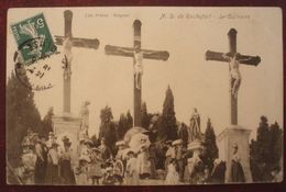 (30). NOTRE-DAME DE ROCHEFORT.LE CALVAIRE. JOLIE CARTE  ANIMEE +++.1908. - Rochefort-du-Gard