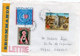 MONACO -  1992:  LR Affranchie Avec Timbres: 745, 1636 Et 1841 - Storia Postale