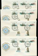 AAT  1980 Ships II, Base Set 4x FDC Davis 11/12/80, Mawson 5/12/80 Casey 1/12/80, Macquarie 2710/80 - FDC