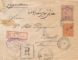 Entier Postal Recommandé Teheran Iran Perse Pour La Suisse - Iran
