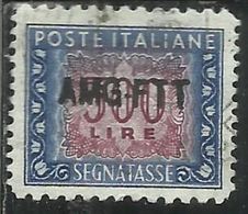 TRIESTE A 1949 1954 AMG-FTT SOPRASTAMPATO D'ITALIA ITALY OVERPRINTED SEGNATASSE TAXES TASSE LIRE 500 USATO USED OBLITERE - Portomarken