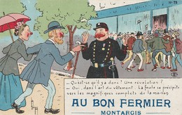 MONTARGIS - AU BON FERMIER - Carte Publicitaire - Montargis