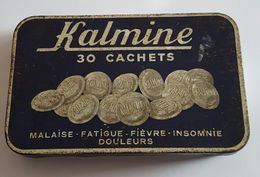 Boite Metal : KALMINE 30 Cachets Très Ancienne - Boîtes