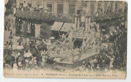 61 Orne Alençon Cavalcade Du 5 Juin 1911 Défilé Rue Aux Sieurs - Alencon