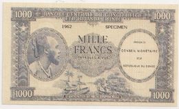 1000 FRANCS CONGO BELGE REPRODUCTION RECTO VERSO - Repubblica Democratica Del Congo & Zaire