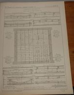 Plan De Planchers En Fer Double T. Système Avec Hourdis En Poterie. 1860 - Obras Públicas