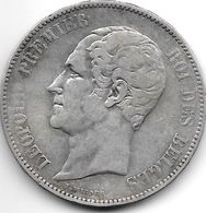 Leopold I   5 Francs 1849 Big 9    Vf - 5 Francs