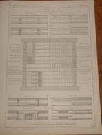 Plan De Planchers En Fer. Emploi Des Fers, Dits à Triple Nervure. 1860 - Obras Públicas