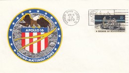 COVER APOLLO 16 - YOUNG-MATTINGLY-DUKE - KENNEDY SPACE CENTER APR.16.1972  / 4 - North  America