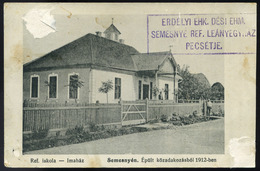 HUNGARY ROMANIA  SEMESNYE 1914 Vintage Picture Postcard, Rare - Oblitérés