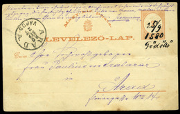 89138 GÖDÖLLŐ 1880. Díjjegyes Levlap, Kézírásos érvénytelenítéssel Aradra Küldve  /  GÖDÖLLŐ 1880 Stationery P.card Hand - Gebruikt