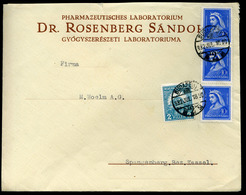 89270 BUDAPEST 1932. Rosenberg Sándor Gyógyszerészeti Laboratórium,céges Levél Németországba - Used Stamps