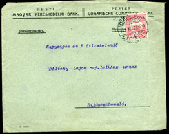 89337 BUDAPEST 1911. Bank Levél, Céglyukasztásos Bélyeggel - Used Stamps