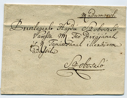 89326 MADARAS 1799 (?) Bélyeg Előtti Boríték Szoboszlóra Küldve - ...-1867 Préphilatélie