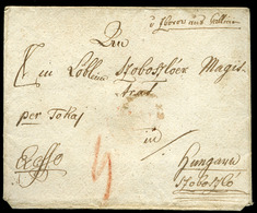 POLAND AUSTRIA 1787. Pre-postal Letter From Zborow From Galicia To Szoboszló , Hungary - ...-1850 Préphilatélie