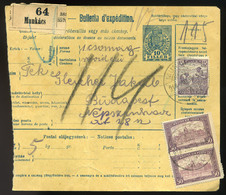 89403 MUNKÁCS 1918. Csomagszállító Budapestre Küldve - Parcel Post