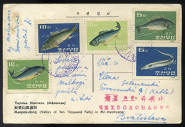 North Korea 1962. Postcard Sent To Bratislava - Korea (Noord)