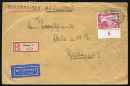 GERMANY 1932. Registered Air Mail With Zeppelin 1RM Stamp Sent To Hungary - Luchtpost & Zeppelin