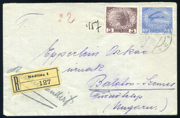 89487 AUSZTRIA 1915. Mödling, Ajánlott Levél Balatonszemesre Küldve - Brieven En Documenten