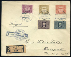 89519 AUSZTRIA 1922. Ajánlott ,inflációs,légi Levél Budapestre Küldve / AUSTRIA 1922 Early Airmail Letter To Budapest - Autres & Non Classés