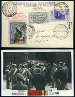 ITALY 1932. Postcard With Airmail Sent To Budapest. Endresz Mourning Ceremony RR! - Luchtpost